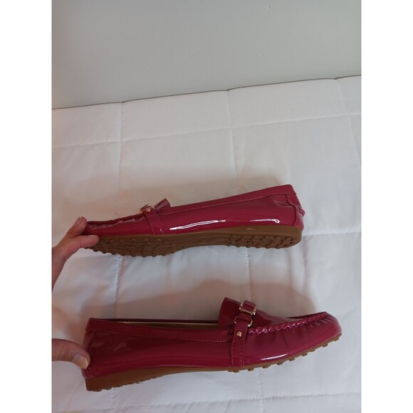 Coach Flynn Patent Leather Loafer Shoe Sz 9.5 B Hot Pink - Picture 7 of 7